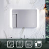 LED Bathroom Mirror Touch Sensor Illuminated Light with Demister Wall Mounted