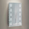 Bathroom Wall Led Mirror Cabinet Metal Back Box Storage with Clock Shaver Socket