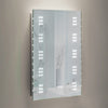 Aluminum Bathroom Mirror Cabinet LED Illuminated Storage with Clock Socket Light