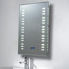 LED Light Up Bathroom Mirror Cabinet Hidden Shelf Shower Caddy with Clock/Socket