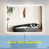 Bathroom Mirror w/ LED Illuminated Anti fog Shaver Socket Bluetooth Speaker Wall