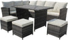 Rattan Outdoor Garden Furniture Conservatory Corner Sofa Patio Set 9 Seater