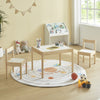 Kids Table and Chairs Set Wooden Preschoolers Children's Table with 2 Chairs Set