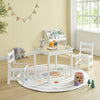 Kids Table and Chairs Set Wooden Preschoolers Children's Table with 2 Chairs Set