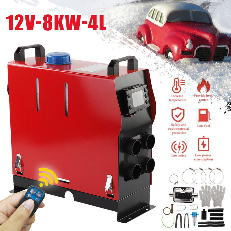 8000W Air diesel Heater LCD Monitor 5KW 12 V For Trucks Motor-Homes Boats Warm