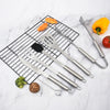 Outdoor Charcoal Smoker Garden BBQ Grill Side Shelf Barbecue Utensil With Wheels
