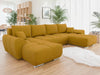 Corner Sofa Bed with Storage Universal Corner Side Velvet Fabric New LOGO U