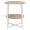 2 Tier Wooden Side Table End Display Round Small Coffee Table Bedroom Office