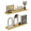 Set of 2 Wooden Floating Shelves Kids Bookshelf Wall Mounted Picture Ledge Shelf
