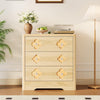 3 Drawer Chest of Drawers MDF Storage Unit Floral Front Crystal Handles Bedroom