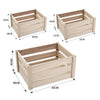 3 Sizes Crate Boxes Storage Fruit Plain Wood Box Display Decorative Craft Crates