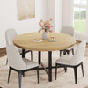 120cm Round Dining Table Industrial Wooden Kitchen Table for 4 to 6