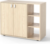 Shoe Cabinet Wooden White Storage Cupboard Double Doors Adjustable Shelves Hall