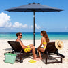 2.7M Garden Parasol Sun Shade Canopy Patio Outdoor Umbrella Crank Tilt UPF 50+