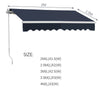 Manual Retractable Awning Canopy Window Balcony Doors Sun Shade Shelter Outdoor