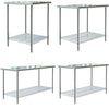 Kitchen Work Table Commercial Catering Bench Utility Stainless Steel Backsplash