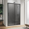 Black Shower Enclosure And Tray Sliding Door Wet Room Cubicle 8mm Nano Glass