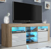 TV Unit Cabinet | TV Stand 145cm | Sideboard with High Gloss Doors | Free LED