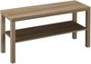 TV Stand Oak 2 Tier Media Console Storage Shelf Modern Living Room Unit