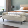 Velvet Upholstered Bench Bed End Window Seat Ottoman Storage Stool Bedroom