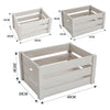 3 Sizes Crate Boxes Storage Fruit Plain Wood Box Display Decorative Craft Crates