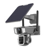 Solar Triple-Lens Linkage Camera 10X Zoom WiFi Security Cameras Surveillance