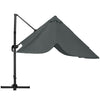 Patio Parasol Base Sets Offset Cantilever Umbrella Sun Shade Rainproof Canopy