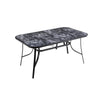 Patio Seating Glass Table Outdoor Furniture Garden Dining Table Stacking Chairs