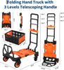 150kg Folding Hand Truck 2-in-1 Convertible Platform Cart Portable Dolly Trolley