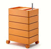 5-Tier Rotating Organizer Cart – Movable Storage Table with Drawers & Wheels