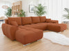 Corner Sofa Bed with Storage Universal Corner Side Velvet Fabric New LOGO U