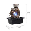 Water Fountain w/ LED Lights Garden Feature Statue Resin Ornament Indoor Outdoor