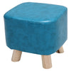 Square Footstool Footrest Pouffe Linen/Velvet/PU Leather Padded Children Seat