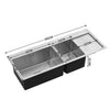 Single/Double Bowl Kitchen Sink Stainless Steel Undermount Drainer Waste Kit NEW