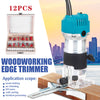 800W Palm Router Trimmer Wood Laminator + Accessories W/ 12Pcs Bit Set