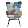 Soft Upholstered Rocking Chair Fireside Armchair Balcony Recliner Rocking Sofa