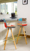 Bar Stools Kitchen Breakfast Chairs Dining Modern Wooden Velvet | Set of 2