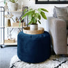 Home Interior Velvet Pouffe Bean Bag Large Ottoman Beanbag Footstool Pre Filled