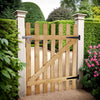 Lattice Wooden Picket Garden Gate Flat Top Pedestrian Side Gates Solid Pine Door
