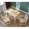 New Solid Wood Dining Table and 4 Chairs Set Home Kitchen Furniture 4 Colours