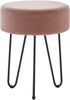 Velvet Round Dressing Stool Makeup Chair Footstool Footrest Ottoman Hairpin legs