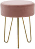 Velvet Round Dressing Stool Makeup Chair Footstool Footrest Ottoman Hairpin legs