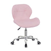 Computer Desk Chair Office Cushioned Chair Chrome Legs Swivel Fabric/PU/Velvet