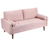 Velvet Sofa with 2 Pillows 2/3 Seater Modern Couch Love Seat Settee Home Office