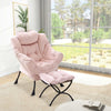 Comfy Lazy Chair with Footstool Relax Lounge Chair Accent Armchair Sofa Chair