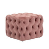 Large Velvet Fabric Tufted Pouf Stool Round/square Chesterfield Ottoman Footrest
