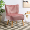 Scallop Back Armchair Cocktail Sofa Accent Seat Living Bedroom Cafe Lounge Sofa