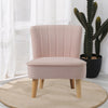 Upholstered Wing Back Chesterfield Sofa Velvet Button Tub Chair Scallop Armchair