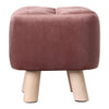 Ottomans Square Footstool Foot Stools Wood Leg for The Bedroom Living Room
