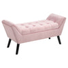 Velvet Chesterfield Ottoman Footstool Bed End Bench Chaise Lounge Window Seat